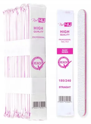 Produktbild von Nail4U Basic Gerade Nagelfeile 180/240, 25 Stück
