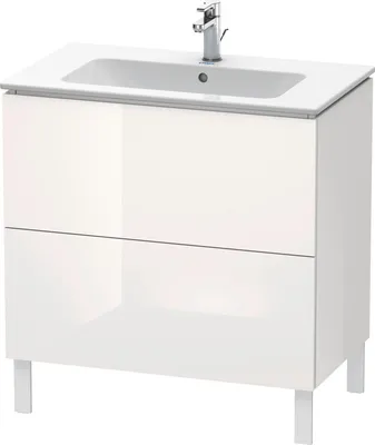 Produktbild von Waschtischunterbau L-CUBE 820x481x704mm weiß hochglanz weiß hochglanz