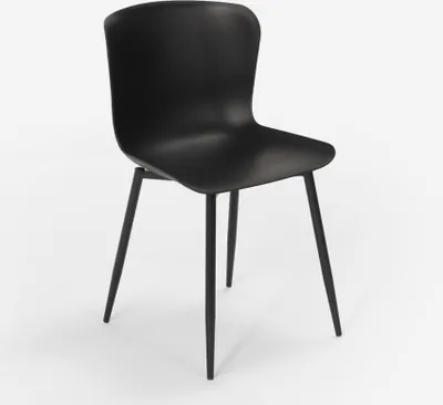 Produktbild von Stuhl Modernes Design in Polypropylen und Metall für Küche Bar Restaurant Chloe - Schwarz