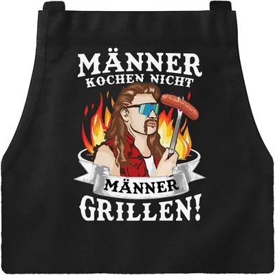 Image de T-shirt noir en coton pour homme, idéal pour les soirées barbecue