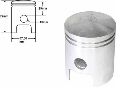 Image de Piston Mz Etz 150 57,50 3-Schleifkohle