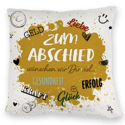 Produktbild von Zum Abschied Wünsche Kuschelkissen