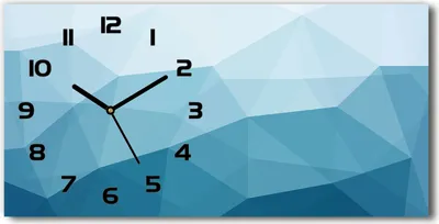 Produktbild von Wanduhr aus Glas – 60x30 cm - Glasbild - Glasuhr - Gehärtetes Glas - schwarze-zeiger - Abstraktion Hintergrund