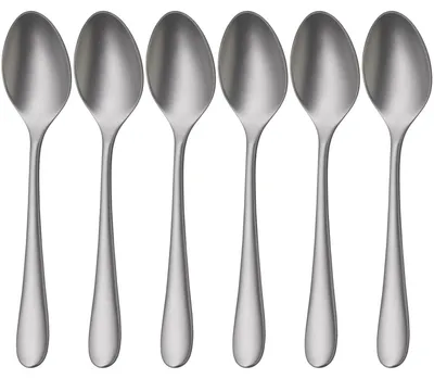 Produktbild von WMF MERIT CP Merit Espressolöffel-Set, 6 Stück, Cromargan protect, sandgestrahlt edelstahl