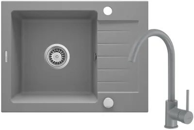 Obrázok produktu pre Granite sink with 1-bowl faucet with drainer