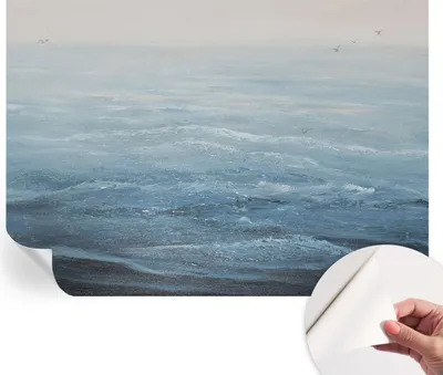 Produktbild von Selbstklebende Wandtapete - Dekorative Tapete für Wohnzimmer - Klebefolie für Wandbilder - Tapetenfolie für Wanddekoration - 208x146 cm - Das Meer ist ruhig
