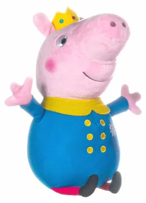 Produktbild von Plüsch-Figuren Pig 30 cm | Peppa Wutz | Softwool | Stofftiere George als Prinz