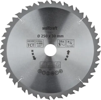 Image de Wolfcraft Lame de scie circulaire 400 mm 36 dents métal dur