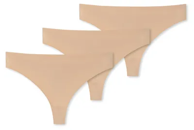 Produktbild von Schiesser Damen String 3-Pack Invisible Soft - maple - Größe 36