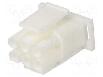 Immagine prodotto di 1 connettore a spina, tipo PIN: 6, connettore maschio/flessibile da 6,35 mm, tensione nominale 600V, codice prodotto 350715-1, marca Signteck