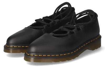Image de Ballerines Dr. Martens pour femmes, modèle ELPHIE II, en cuir lisse noir, taille 42
