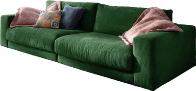 Produktbild von KAWOLA Sofa MADELINE 3-Sitzer Cord smaragd