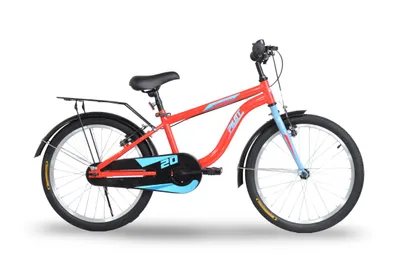 Produktbild von Pilot Bike, Kinderfahrrad 20 Zoll 1 Gang V-Brake Stahlrahmen, Citybike Jungen Rot mit Schutzblechen und Gepäckträger
