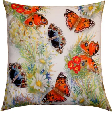 Produktbild von Kissenbezug Fotodruck Schmetterling 2 45x45 cm Zier Kissen Bezug Kissenhülle Dekokissen