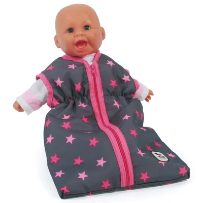 Produktbild von Puppen-Schlafsack, Sternchen pink
