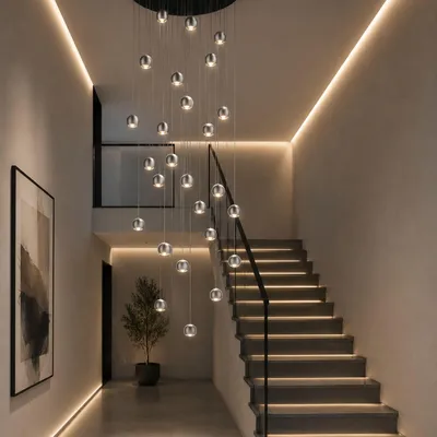 Produktbild von s.luce Beam LED Galerieleuchte Ø 8cm 500cm Hängelampe Galerielampe Pendellampe Aluminium Rund