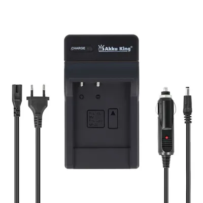 Produktbild von 2in1 KFZ + Netz Ladegerät kompatibel mit Sony Akku NP-BN1 / NP-BN