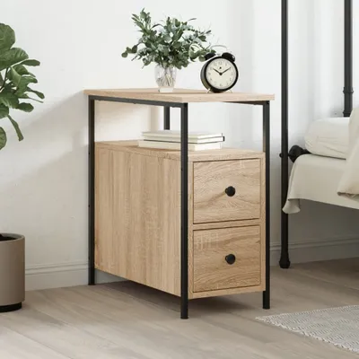 Image de vidaXL Table de nuit chêne Sonoma 30x60x60 cm bois composite