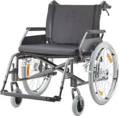 Produktbild von Rollstuhl ECON XXL mit Trommelbremse, PU,anthrazit>>>>SB 60 cm
