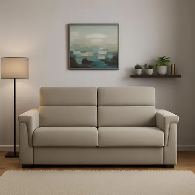 Immagine prodotto di Rigolato - Divano Letto 2 Posti, 185x95 cm Grigio Tortora, Sfoderabile  Italy