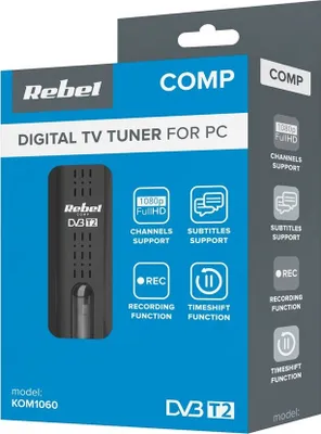 Immagine prodotto di Rebel Comp Tuner DVB-T2 DVB-C DVB-T H.265 HEVC USB
