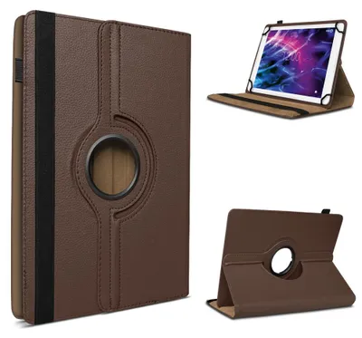 Produktbild von Tablet Tasche für Medion Lifetab P8912 Hülle Schutzhülle Cover Case 360° DrehbarFarben:Braun