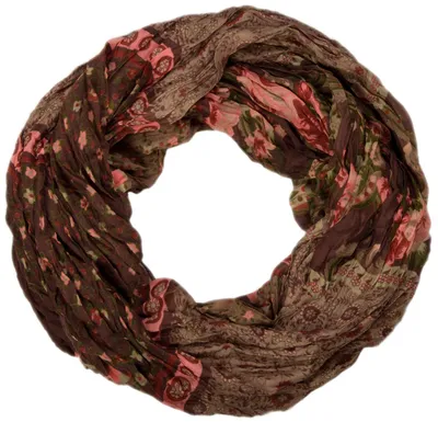 Produktbild von styleBREAKER Loop Schlauchschal mit Blumen Alloverprint Mustermix, Crash and Crinkle, Paisley, Punkte, Blüten, Rosen 01014008