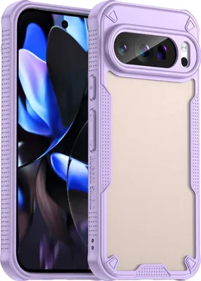 Produktbild von Hülle für Google Pixel 9 Pro - Phonesta Shockproof Armor Semi-Transparent Back Cover - Lila