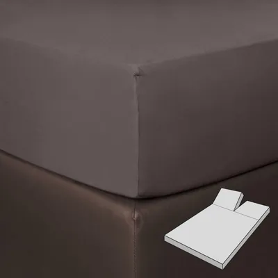 Produktbild von Bettwaren-Shop Boxspring Split Spannbetttuch 180x200 - 200x220 cm graphit
