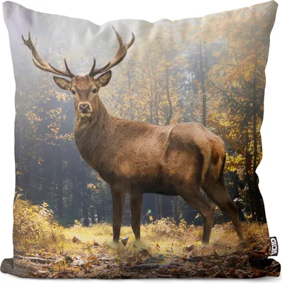 Produktbild von VOID Hirsch Wald Herbst Kissenbezug Kissenhülle Sofakissen Kissen Deko Outdoor-Kissen Dekokissen