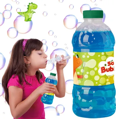 Obrázok produktu pre Veľké tekuté mydlové bubliny dinosaury na výrobu mydlových bublín pre deti 1000ml 500107