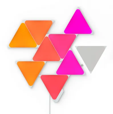 Productafbeelding van Shapes Triangles Starterspakket - Slimme Verlichting - LED wandlamp binnen RGBW - Gaming - 9PK - Wit