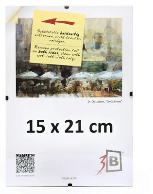 Productafbeelding van Fotolijst - Lijstloze fotohouder met acrylglas - Klemframe - 15x21 cm