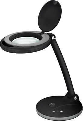 Produktbild von LED-Stand-Lupenleuchte, 6 W, schwarz