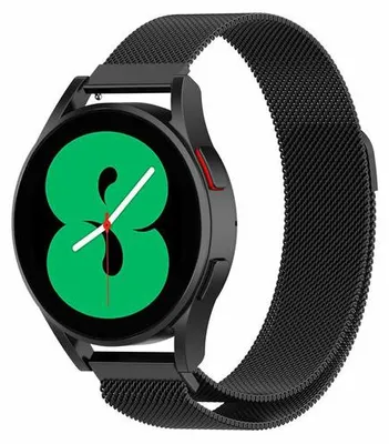 Produktbild von By Qubix Milanaise-Armband - Schwarz - passend für Samsung Galaxy Active 2