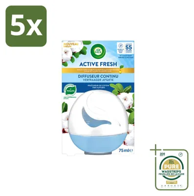 Productafbeelding van 5 x Air Wick Deco Sphere luchtverfrisser katoen, 75 ml - voordeelverpakking - 5 stuks