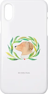 Produktbild von Mr. & Mrs. Panda Iphone 10 Handyhülle Hund Blumen - Weiß - Geschenk, Hundeliebe, X, Hundekopf, Hülle, Hunde, Handy, Cover, Sprüche