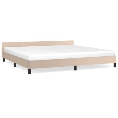 Immagine prodotto di vidaXL Struttura letto con testiera senza materasso Cappuccino 200x200 cm