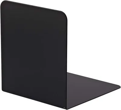 Produktbild von Famanu Bücherstützen Set aus Metall - 130 x 140 x 140 mm - Schwarz - Stabil und robust