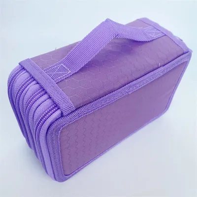 Produktbild von STILVORA  für die schule / Mädchen / Jungen,Schlampermäppchen aus Oxford-Stoff,Stiftemäppchen mit Reißverschluss ,großes Mäppchen,Lila