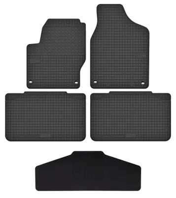 Productafbeelding van Rubberen automatten + tunnelmat voor Seat Alhambra I 1995-2010 (MPV) – 5-delig, zwart, op maat – Wielganizator SolidTread