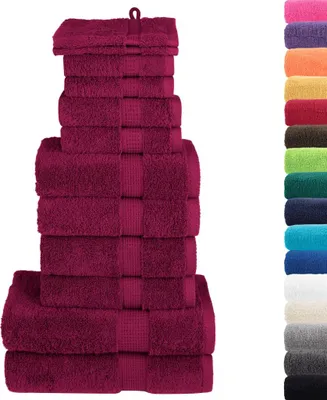 Immagine prodotto di vidaXL 12 pezzi Set di asciugamani premium SOLUND Bordeaux 600 g/m²