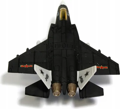 Produktbild von Metall Kampfjet mit Licht & Sound - Militärflugzeug Modell - Spielzeug Flugzeug 15cm