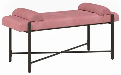 Obrázok produktu pre vidaXL Čalúnená lavica s gombíkmi a vankúšmi, ružová, 110 x 40 x 46 cm, zamat