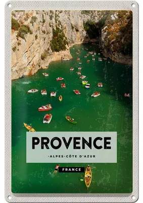 Produktbild von Blechschild Reise 20x30cm Provence cote d'azur France