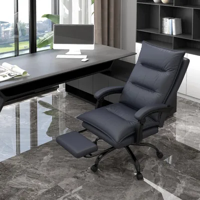 Image de Chaise de bureau - Fauteuil ergonomique pivotant - Chaise de bureau - Fauteuil de massage - Chaise de bureau avec repose-pieds