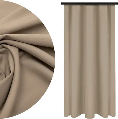 Obrázok produktu pre Nepriehľadný záves s volánovou páskou, rozmery: 140x260 cm, farba: Tmavobéžová