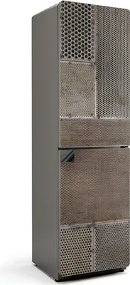 Produktbild von Lochblechmuster – Magnetische Kühlschrank Abdeckung – Dekorfolie magnetisch Küche – Kühlschrank Magnet Deko – selbstklebende Magnettafel – Magnetfolie für Kühlschranktür – 60x205 cm