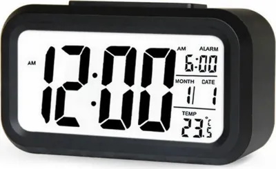 Produktbild von Digitaler Wecker LED Digital Digitaluhr Wanduhr Datum Temperatur 12h 24h USB 3D Alarm Clock Schlafzimmer Büro Dimmbar Zeit Uhr Schwarz