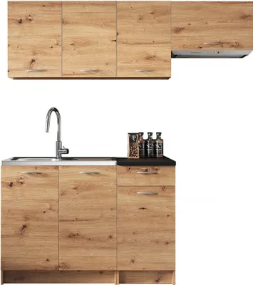 Produktbild von Kuchyňská linka 120/180 cm MILLA - dub artisan / černá